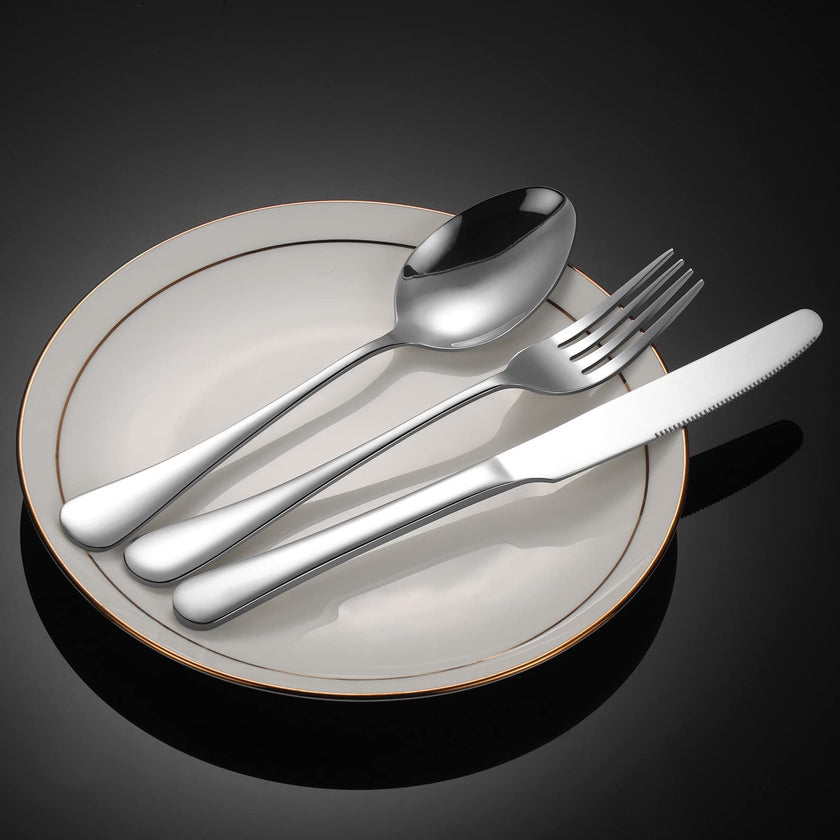 Set of 12, Stainless Steel Dinner Forks Silverware Set, Heavy-Duty Dinner Forks (8 Inch) Cutlery Set, Dishwasher Safe (Silver) 🍁 All In One Marketplace Canada