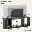 Bestier 57 inch TV Stand for 65 Inch TV, Black Entertainment Center 🍁 All In One Marketplace Canada