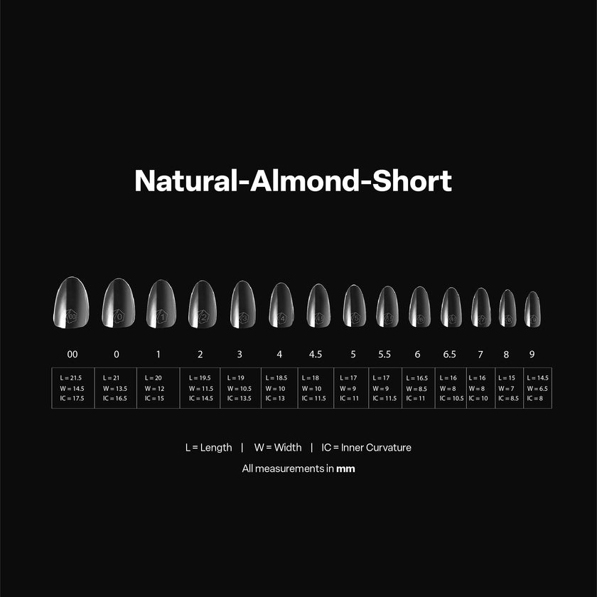 APRÉS Gel-X® Almond Box of Nail Tips | 280 Soft Gel Nail Tips, 14 Sizes 00-9 | Half-sizes Included (Natural Almond Short, 280 Count) 🍁 All In One Marketplace Canada