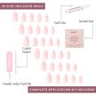 Glamnetic Press On Nails - Ma Damn | French Tip Nails, UV Finish Short Pointed Almond Shape, Reusable Semi-Transparent Nails in 12 Sizes - 24 Nail Kit with Glue 🍁 All In One Marketplace Canada