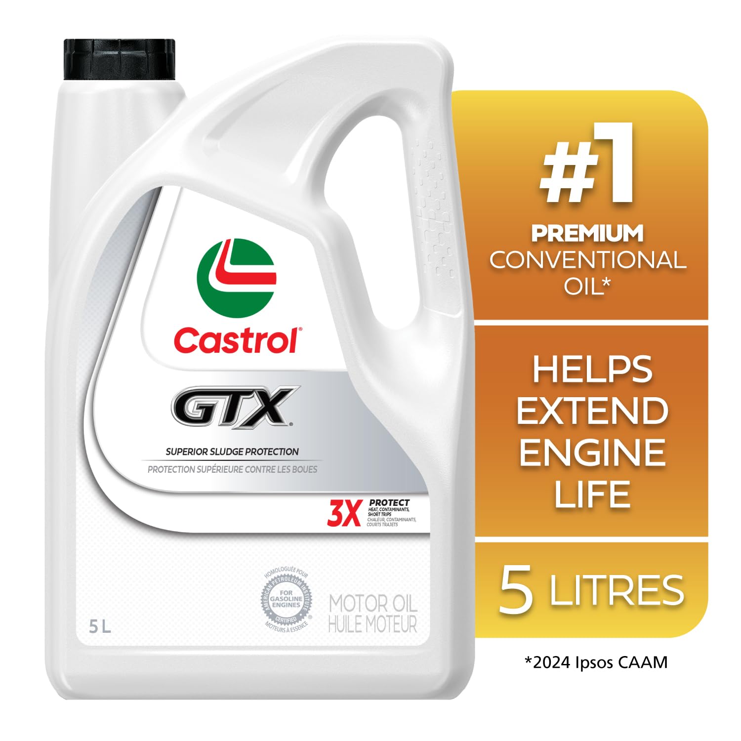 Castrol GTX Conventional 5W-30 Motor Oil, 5 Litres | Made in Canada 🍁 All In One Marketplace Canada