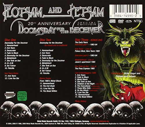 Doomsday For The Deceiver (20th Anniversary Edition) (2CD/DVD)