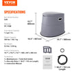 VEVOR Portable Toilet for Camping, Porta Potty with 1.3 Gal Detachable Inner Bucket & Removable Paper Holder, Commode with Dual Lids, Travel Toilet for Adults Kids Outdoor Camping Car Long Road Trips 🍁 All In One Marketplace Canada