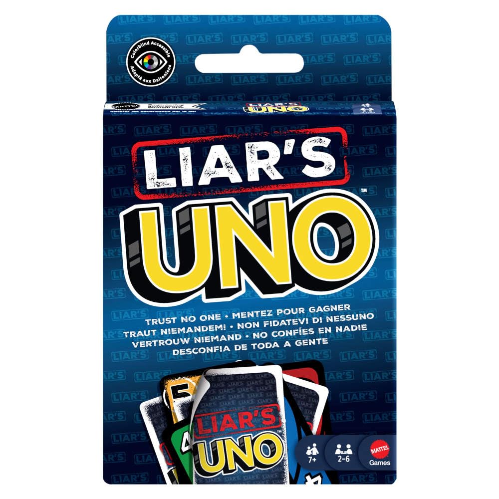 Mattel Games Liar’s UNO Card Game for Adults, Kids, Families, Parties & Game Nights, Travel Fun, Outwit Other Players with Bluffing & Trickery 🍁 All In One Marketplace Canada