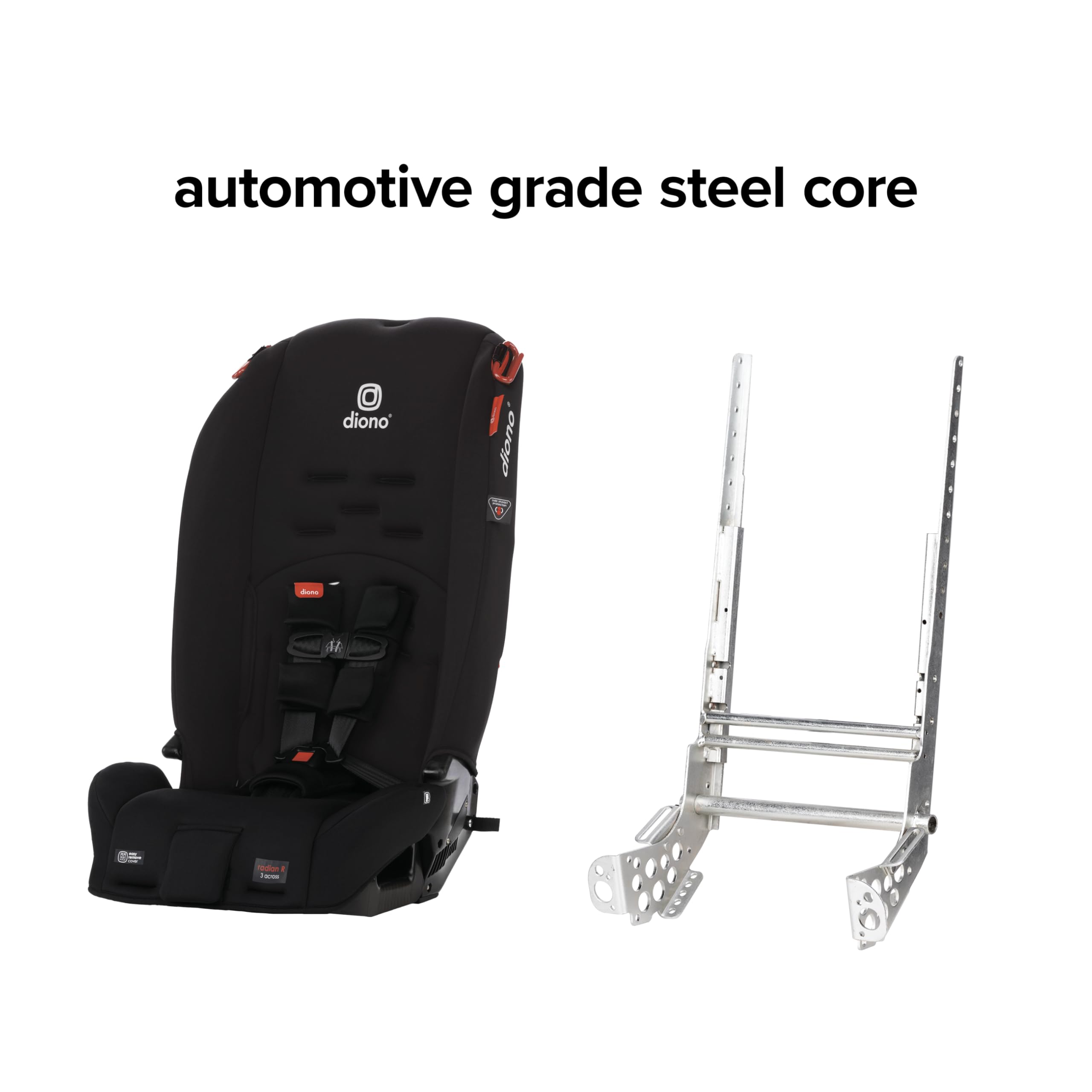 Diono Radian 3R, 3-in-1 Convertible Car Seat, Rear & Forward Facing, 10 Years 1 Car Seat, Slim Design Fits 3 Across, Jet Black 🍁 All In One Marketplace Canada