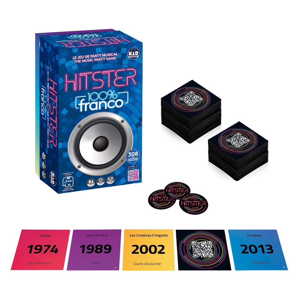 HITSTER - 100% Franco - The Musical Party Game - The Ultimate French Music Trivia Party Game for Adults and Families - 2 to 10 Players Ages 16+ 🍁 All In One Marketplace Canada