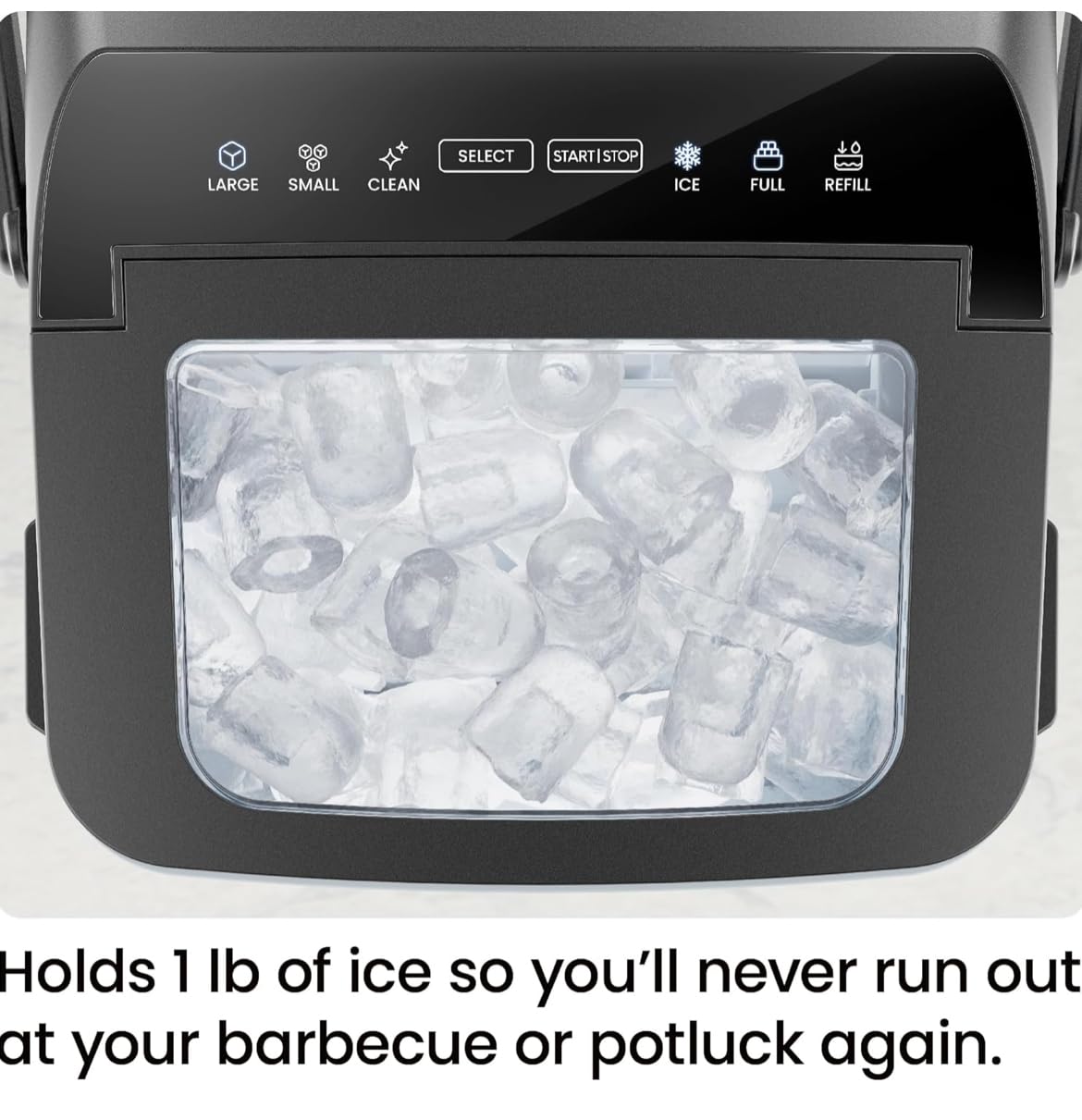 Iceman Dual-Size Ice Maker Countertop - Portable Ice Machine, Large and Small Ice Machine Maker with Self Cleaning, 9 Cubes in 7 Mins, 22lbs/24hrs, for Home, Kitchen, Office, Party, Ice Scoop Included 🍁 All In One Marketplace Canada