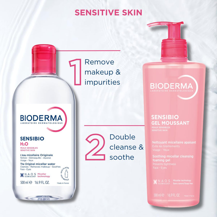 Bioderma - Sensibio - H2O Micellar Water - Makeup Remover Cleanser - Face Cleanser for Sensitive Skin 🍁 All In One Marketplace Canada