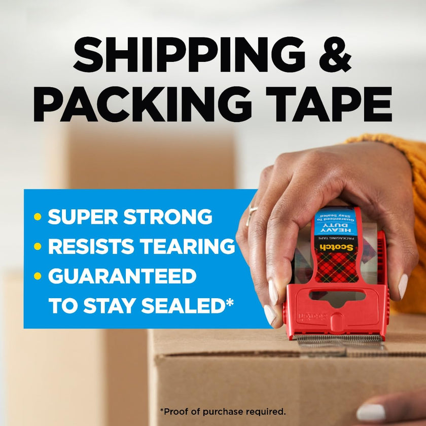 Scotch Heavy Duty Packaging Tape, 1.88 Inches x 800 Inches, 6 Rolls (142-6) 🍁 All In One Marketplace Canada