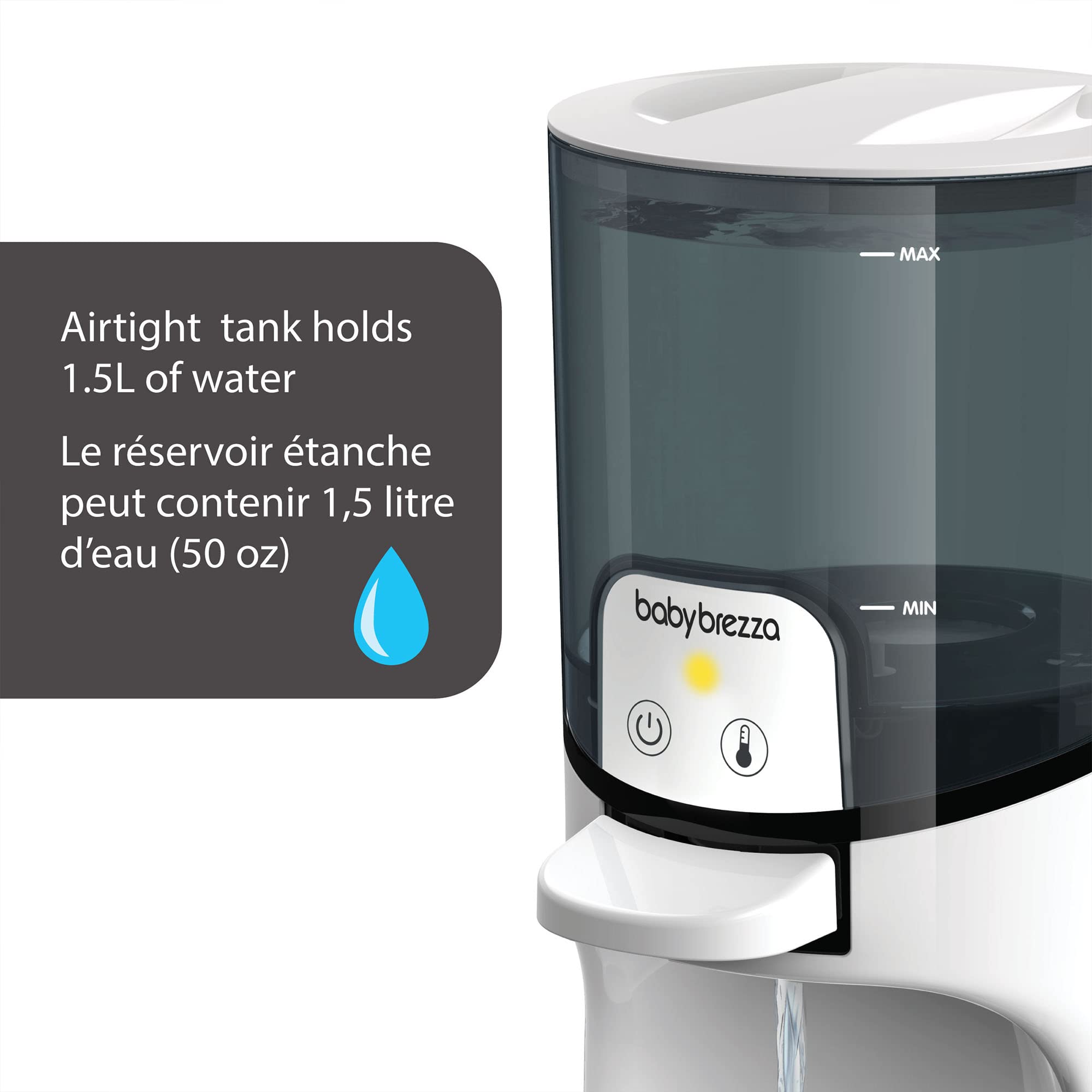 Baby Brezza Instant Warmer - Instantly Dispense Warm Water at Perfect Baby Bottle Temperature - Traditional Baby Bottle Warmer Replacement - Fast Baby Formula Bottles 24/7-3 Temperatures 🍁 All In One Marketplace Canada