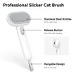 aumuca Cat Brush Dog Brush for Shedding, Cat Brushes for Long or Short Haired Cats, Dog Hair Brush Cat Grooming Brush Cat Comb Cat Deshedding Brush Easily Removes Mats, Tangles, and Loose Fur, White 🍁 All In One Marketplace Canada