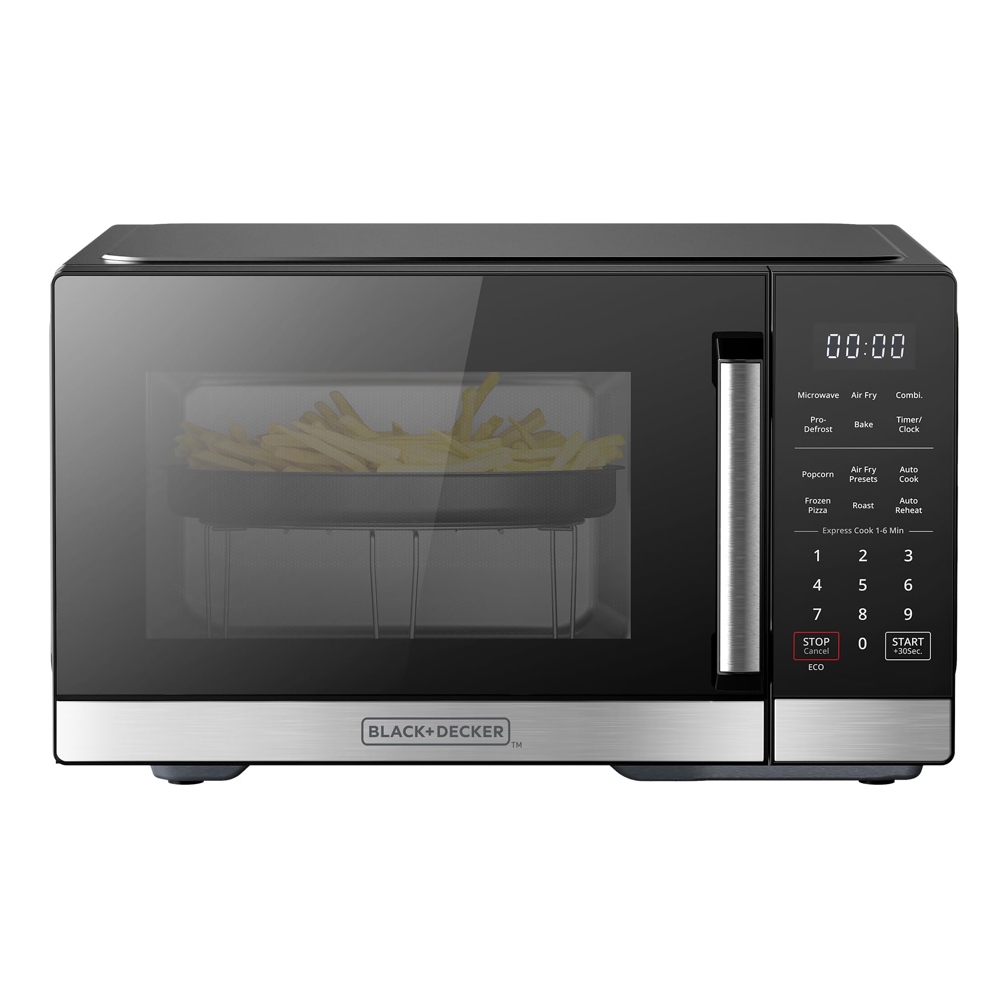 BLACK+DECKER 0.9 Cu.ft Microwave Oven Air Fryer Combo, 900W 5-in-1 🍁 All In One Marketplace Canada