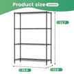 FDW Storage Shelves,Wire Shelving Unit Metal Shelves Heavy Duty Layer Rack Storage Rack Adjustable Utility (Black, 36