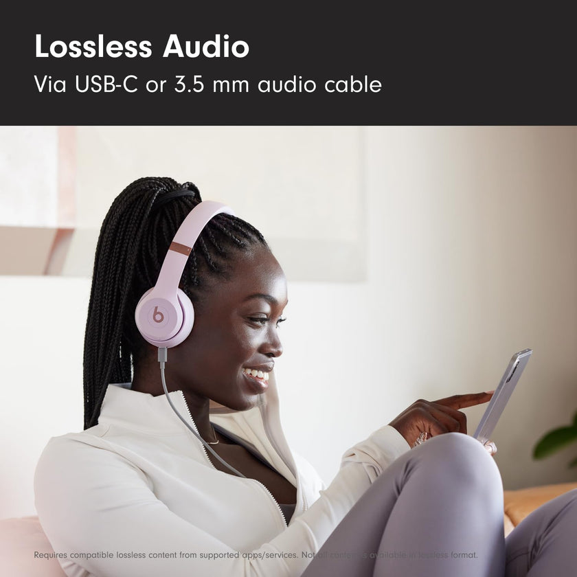 Beats Solo 4 - Wireless Bluetooth On-Ear Headphones, Apple & Android Compatible, Up to 50 Hours of Battery Life - Cloud Pink 🍁 All In One Marketplace Canada