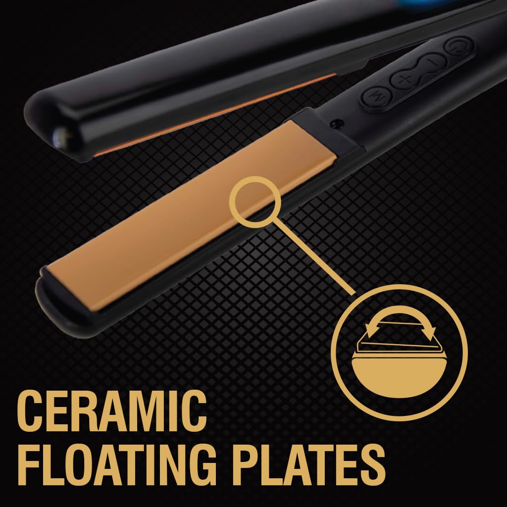 CHI Original Digital Ceramic Hairstyling Iron, Hair Straightener Delivers Shiny, Smooth Results, Even Heat for Less Damage, 1