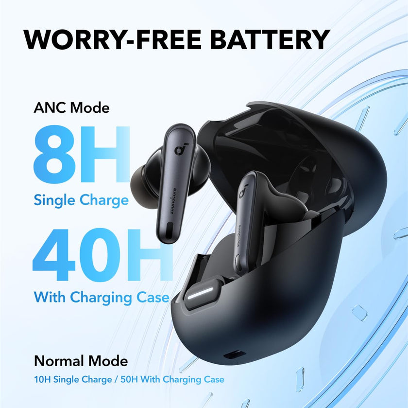 soundcore by Anker Liberty 4 NC Wireless Noise Cancelling Earbuds, 98.5% Noise Reduction, Adaptive Noise Cancelling to Ears and Environment, Hi-Res Sound, 50H Battery, Wireless Charging, Bluetooth 5.3 🍁 All In One Marketplace Canada