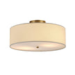 Globe Electric 60998 Kyle 2-Light Flush Mount Ceiling Light, Matte Brass, White Linen Shade 🍁 All In One Marketplace Canada