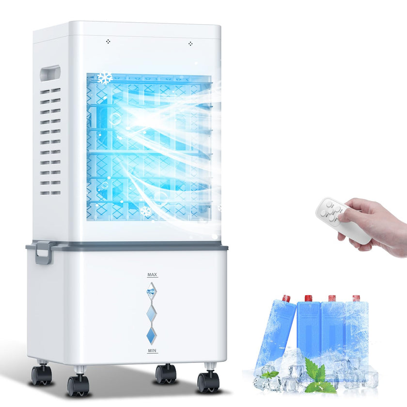 Portable Air Conditioner 8000 BTU, Windowless Air Conditioner with 6 Speeds 2 Modes, 12L Large Water Tank, 24H Timer & Remote Control, Energy Efficient Cooling Fan for Bedroom Home Office (Grey) 🍁 All In One Marketplace Canada