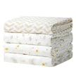 Momcozy Muslin Swaddle Blanket, 4 Pack Ultra Soft Neutral Swaddle Blankets, Breathable Large 47'' x 47'' Baby Infant Newborn Essentials, Boys Girls Receiving Blanket, Beige Star 🍁 All In One Marketplace Canada