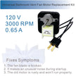 SM550, Universal Bathroom Vent Fan Motor Replacement Kit, 50 CFM, Compatible with Bay Motors, Sears 569, Uppco, Ventorola E498-1, Dayton, Nutone Broan and Many Other Units (1 Pack 🍁 All In One Marketplace Canada