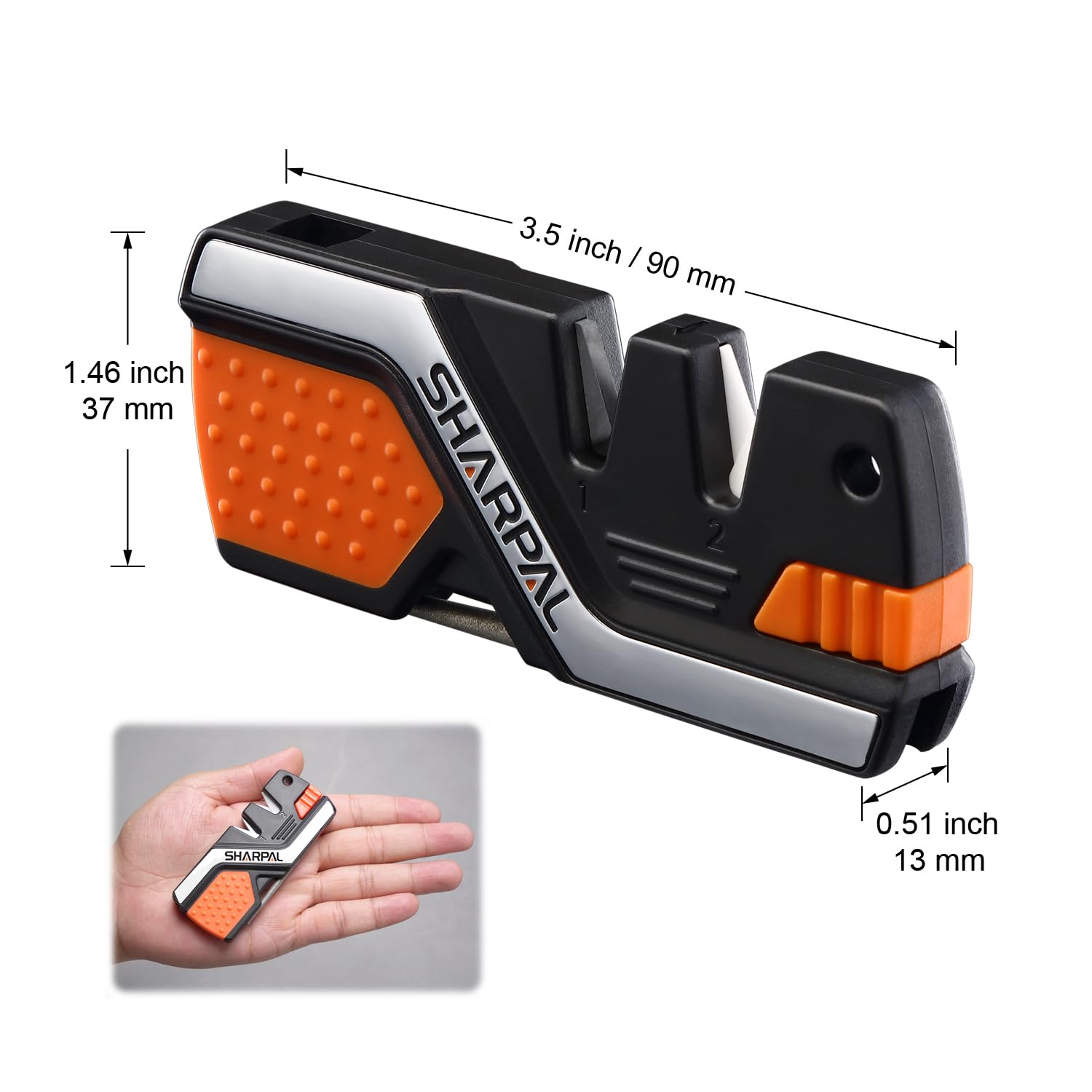 SHARPAL 101N 6-in-1 Pocket Knife Sharpener & Survival Tool, with Fire Starter, Whistle & Diamond Sharpening Rod, Quickly Repair, Restore and Hone Straight and Serrated Blade 🍁 All In One Marketplace Canada