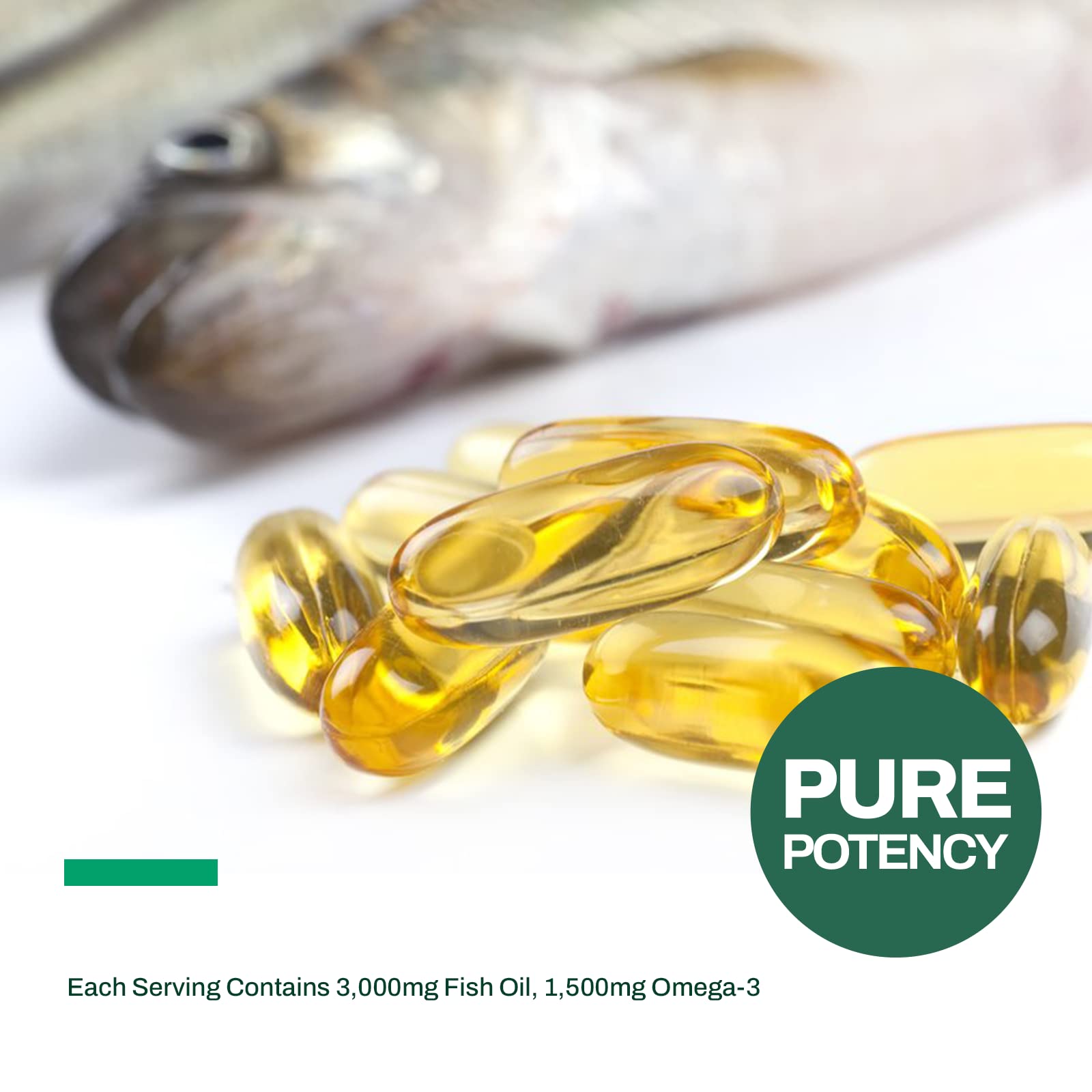 Vitasave Triple Strength Fish Oil Omega 3 Supplements – High-Potency 3000mg with 900mg EPA + 600mg DHA - Burpless Fish Oil Capsules for Heart, Brain & Joint Health - Non-GMO and Gluten-Free (120 Softgels - 40 Days Servings) 🍁 All In One Marketplace Canada