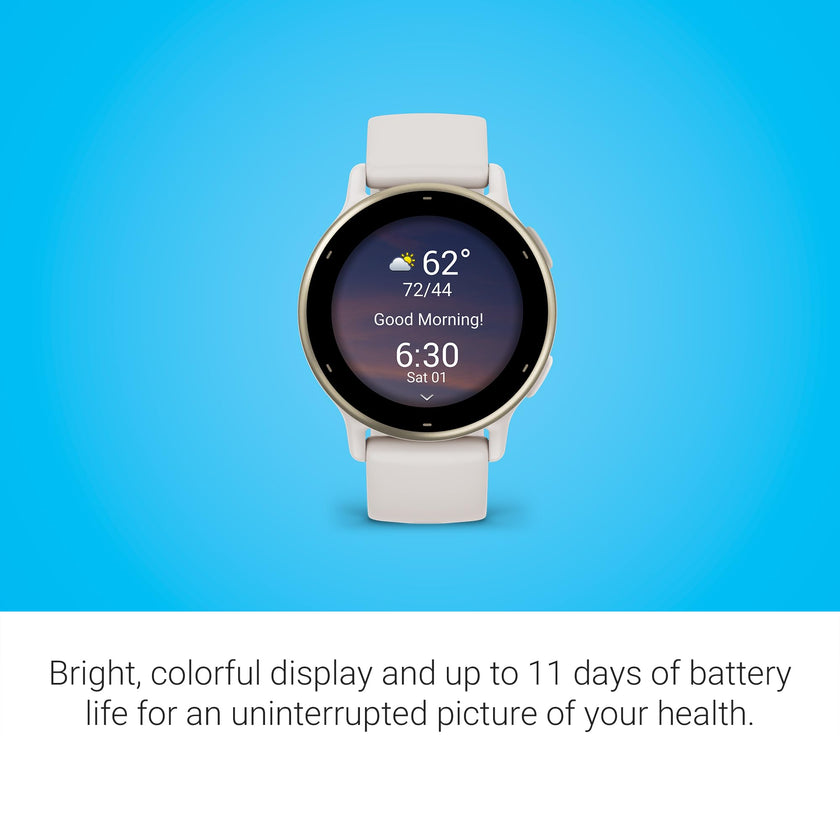 Garmin vívoactive 5, Health and Fitness GPS Smartwatch, AMOLED Display, Up to 11 Days of Battery, Ivory 🍁 All In One Marketplace Canada