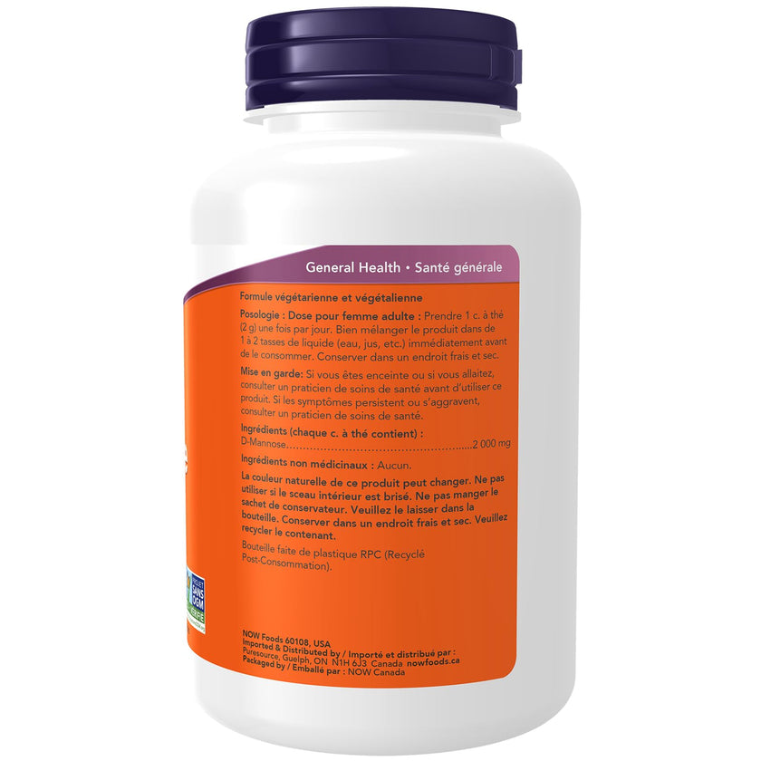 NOW Supplements, D-Mannose Powder, Non-GMO Project Verified, Healthy Urinary Tract*, 85g 🍁 All In One Marketplace Canada