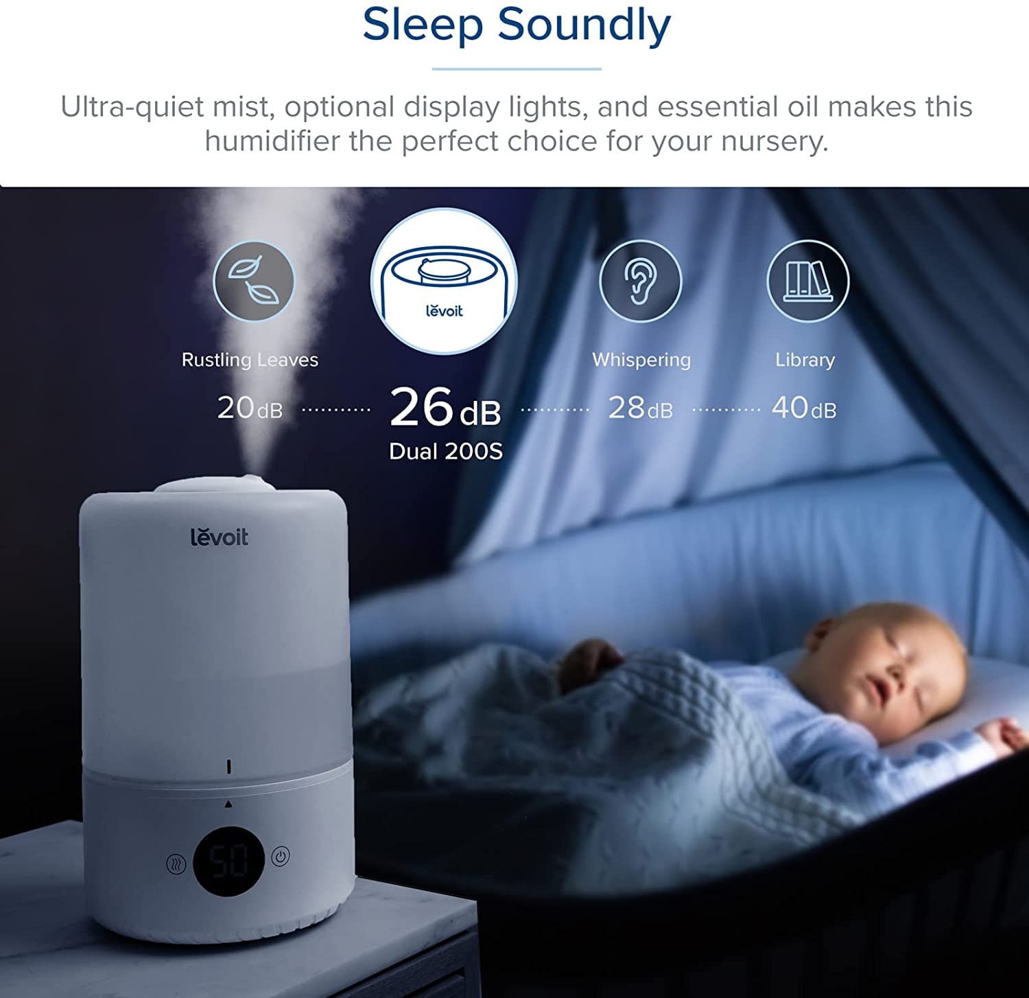 Levoit Smart Humidifiers for Bedroom, Top Fill, Essential Oil Diffuser 🍁 All In One Marketplace Canada