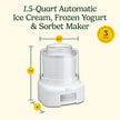 Cuisinart Ice Cream Maker Machine, 1.5 Quart Sorbet, Frozen Yogurt Maker, Double Insulated, White (ICE-21C) 🍁 All In One Marketplace Canada