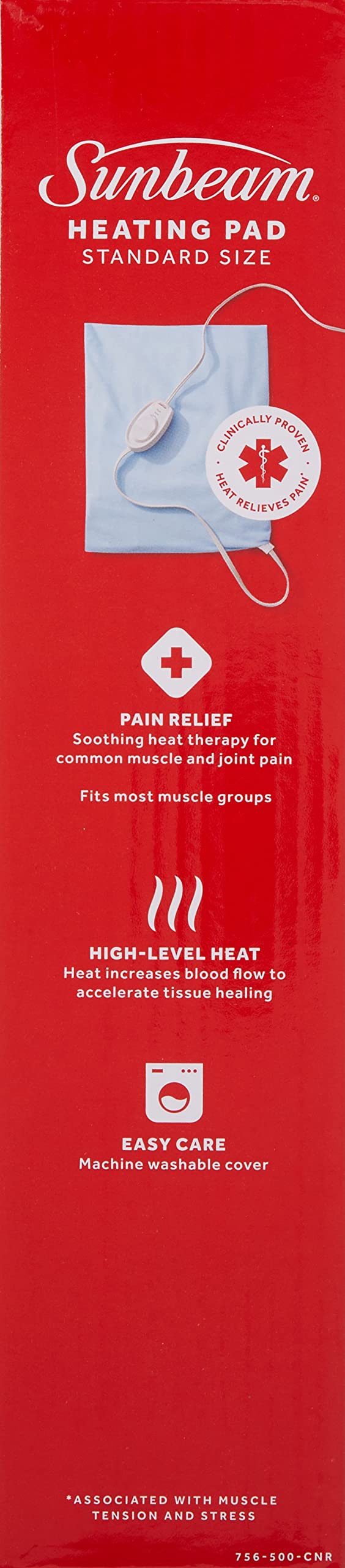 Sunbeam Heating Pad with Arthritis Controller - Neck & Shoulder Electric Heating Pad for Targeted Pain Relief, 3 Heat Settings, Machine Washable, 12 x 15 inch 🍁 All In One Marketplace Canada