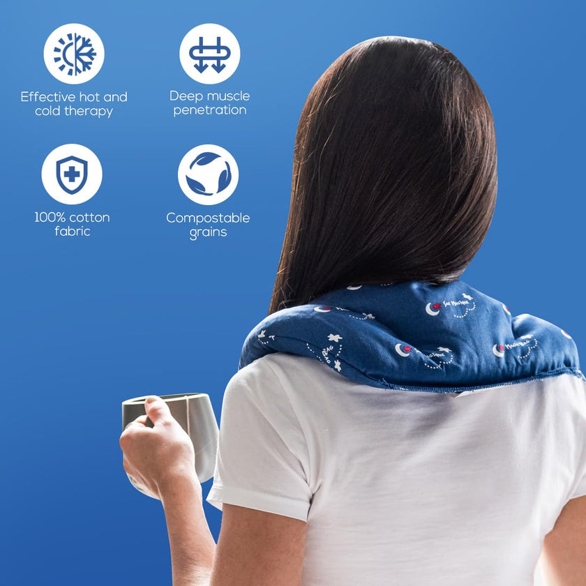 The Original Magic Bag Neck-to-Back Heating Compression, Hot/Cold Therapy for Neck Pain Relief, Awarded with the Family-Tested, Family-Approved Seal, Cordless, 48 x 31 cm (19” x 12”) 🍁 All In One Marketplace Canada