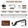 Curtain rods for Windows 48 to 84 Inch, 5/8 Inch Small Matte Black Curtain Rod Adjustable with Brackets Pole Rideau for Bedroom, Bathroom, Living room, Kitchen, Patio, Outdoor, cafe 🍁 All In One Marketplace Canada