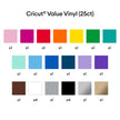Cricut Value Permanent Vinyl - Rainbow Sampler - 12in x 12in (25 Count) 🍁 All In One Marketplace Canada