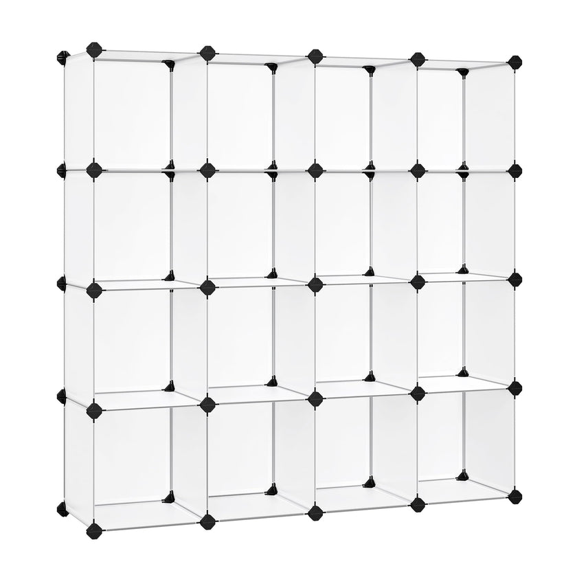 SONGMICS Cube Storage Organizer, 16 Cube Closet Organizers 48.4 x 12.2 x 48.4 Inches, White ULPC44L 🍁 All In One Marketplace Canada