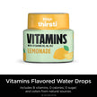 Ninja Thirsti VITAMINS Lemonade Flavoured Water Drops with Vitamins B3, B6, B12 and 0 calories*, 0 sugar* (*per 12oz classic serving) . Turn water into refreshing fruit-flavoured sparkling or still drinks with Ninja Thirsti Vitamins Flavoured Water Drops,