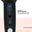 Revlon RV544FBLK Advanced Ionic Technology™ Hair Dryer with Diffuser, Powerful, Ionic Hair Dryer with Concentrator, Quick Dry, Lightweight, 2 Heat/ Speed Settings, Less Frizz, Shiny and Smooth Hair, Black 🍁 All In One Marketplace Canada