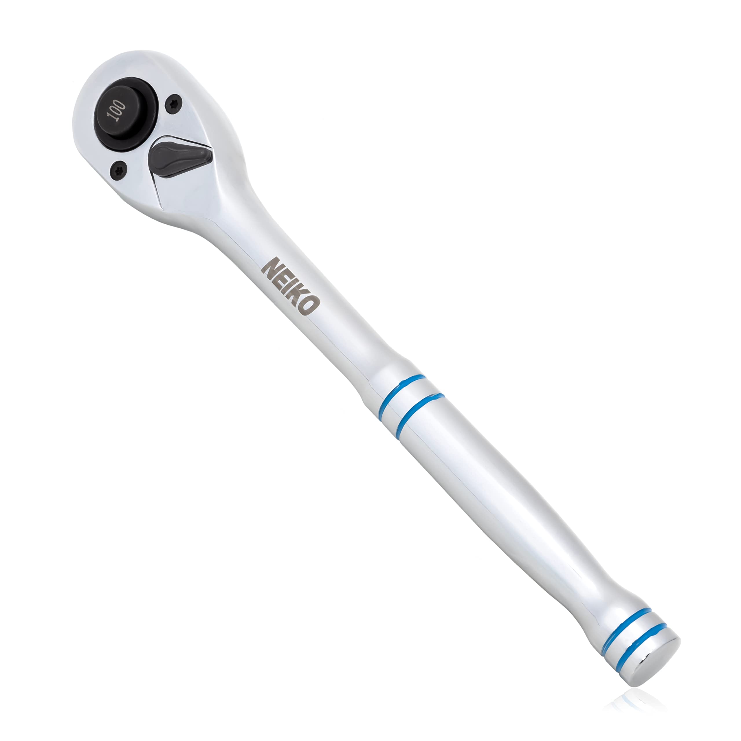 Neiko 03117A 1/2 Inch Ratchet Wrench, 100-Tooth Reversible Ratchet, 3.6 Degree, Quick Release 1/2 Drive Ratchet, 10