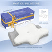 Missleep Cervical Neck Pillow,Memory Foam Pillows for Relieving Neck and Shoulder Pain, Neck Support Pillow for Side Sleepers, 2 Heights Ergonomic Pillow with Breathable Ice Silk Cover White 🍁 All In One Marketplace Canada