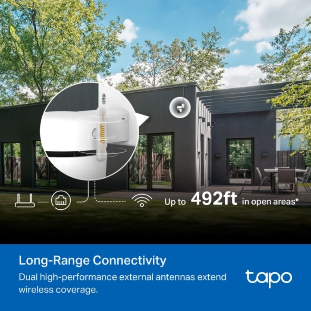 TP-Link Tapo 3K 5MP Pan/Tilt Outdoor Wired Security Wi-Fi Camera, 360° Visual Coverage, Starlight Full-Color Night Vision Up to 98ft, Person/Pet/Venicle Detection,Physical Privacy Mode (Tapo C530WS) 🍁 All In One Marketplace Canada