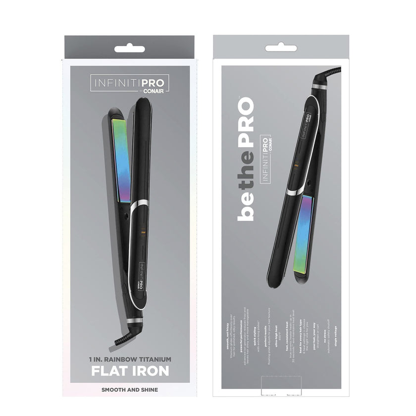 Infiniti Pro by Conair Titanium Flat Iron, Rainbow Finish, 1-Inch 🍁 All In One Marketplace Canada