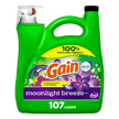 Gain Liquid Laundry Detergent, Moonlight Breeze Scent, Freshness + Odour Fighting, Laundry Detergent Liquid Soap, 107 loads, 4.5L 🍁 All In One Marketplace Canada