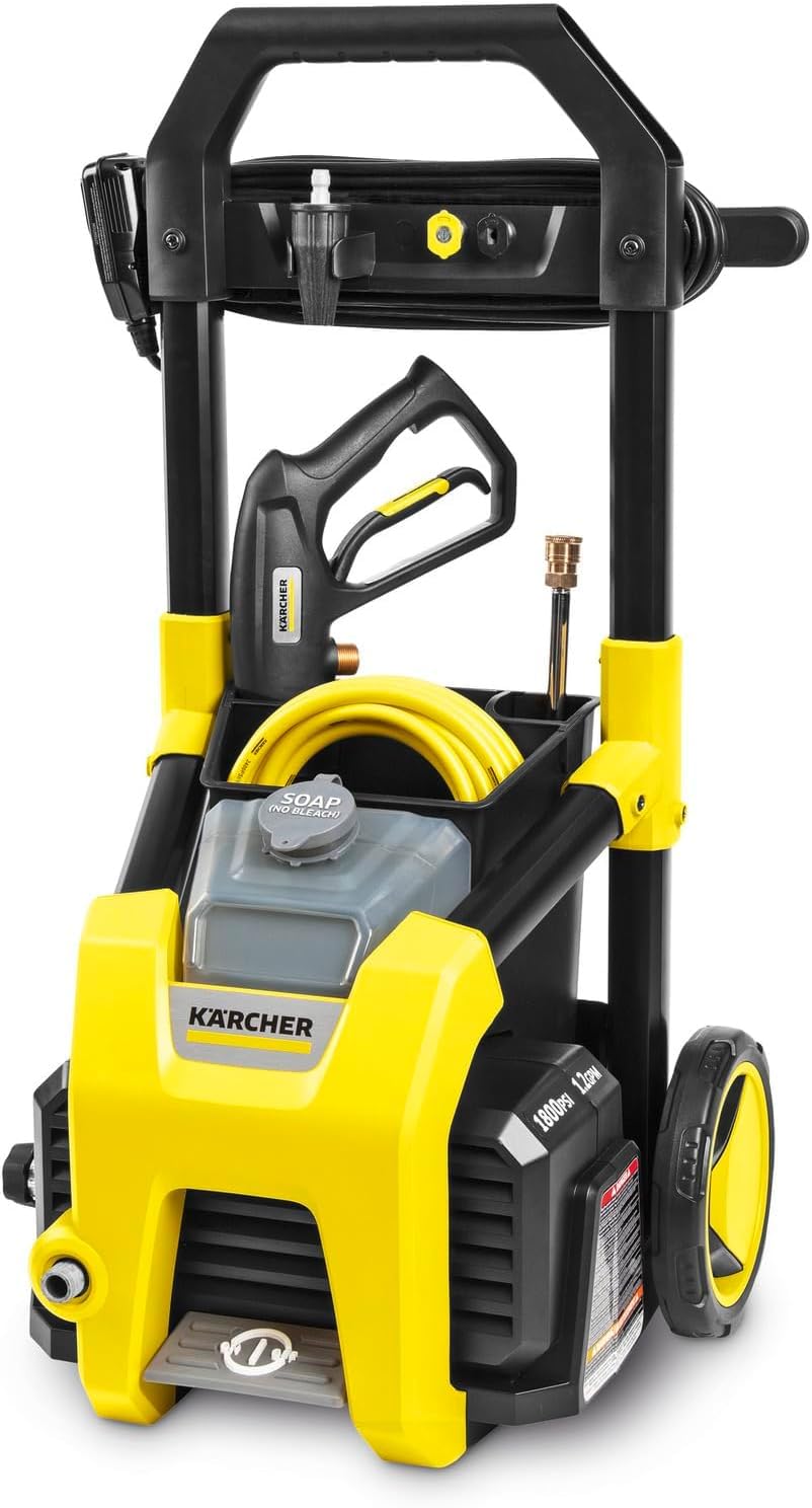 Kärcher K1800PS Max 2250 PSI Electric Pressure Washer with 3 Spray Nozzles - Great for Cleaning Cars, Siding, Driveways, Fencing and More - 1.2 GPM 🍁 All In One Marketplace Canada
