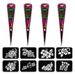 4 Pack Natural Mehendi Cone Henna Paste Temporary Tattoo Paste with 8pcs Tattoo Stencils| Each cone 25 grams | Indian Body Art Painting Drawing Tattoos Freckles (Reddish Brown Color) 🍁 All In One Marketplace Canada