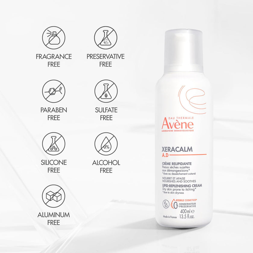 Eau Thermale Avene XeraCalm a.d lipid-replenishing cream, eczema moisturizer, 400 ml 🍁 All In One Marketplace Canada