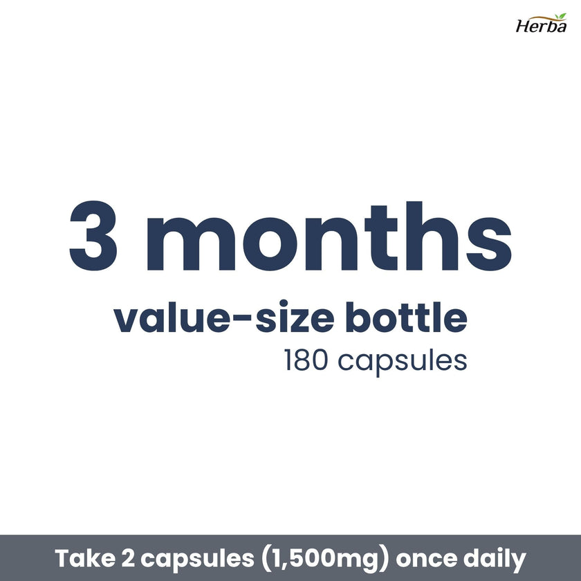 Herba Glycine Supplement 750mg - 180 Capsules | >99% Ultra Pure Glycine Capsules | Free-form Proteinogenic Amino Acids Supplements | Made in Canada 🍁 All In One Marketplace Canada