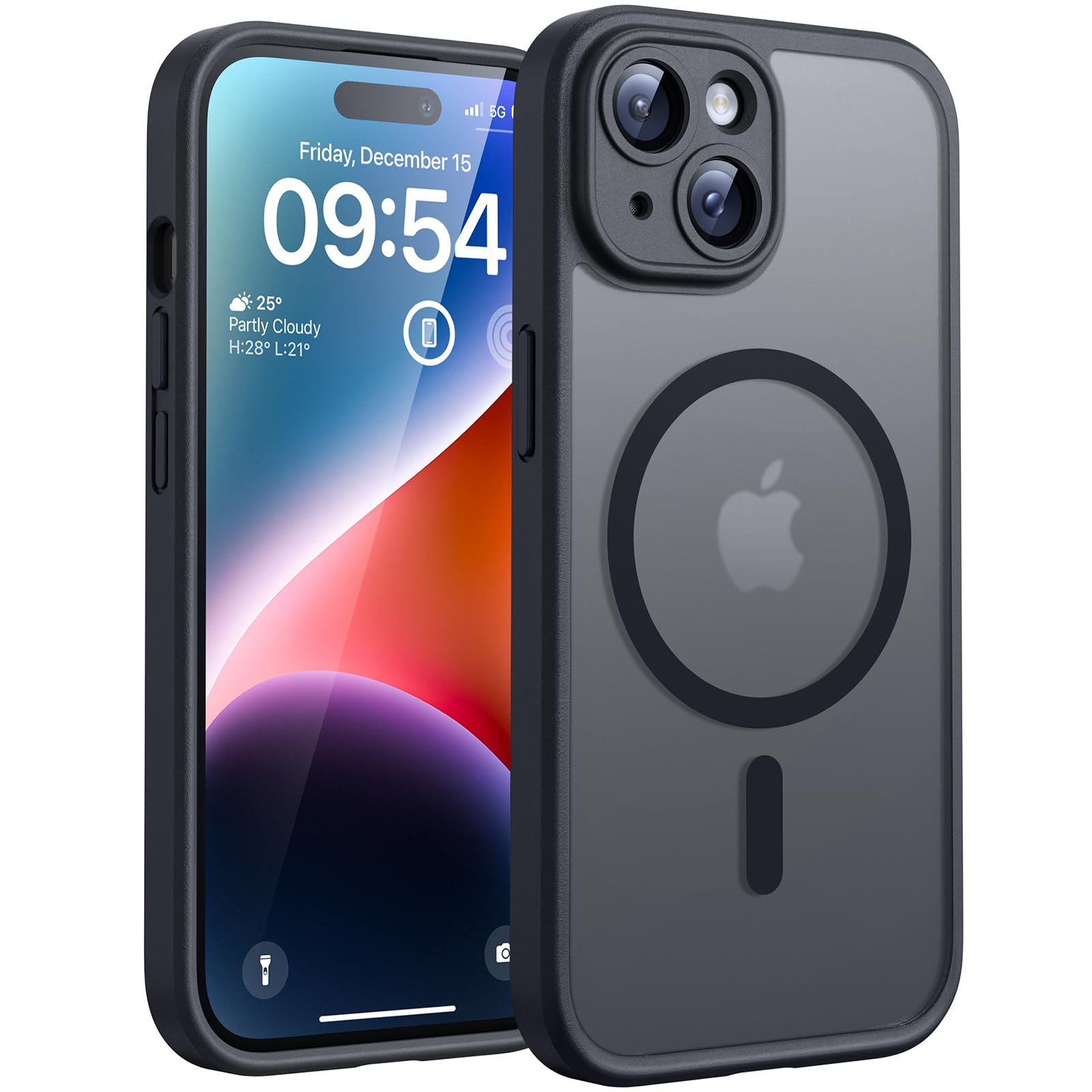 TOCOL Magnetic for iPhone 14 Case, Upgraded Full Camera Protection, Fit for MagSafe, Rugged Phone Case for iPhone 14 6.1 Inch, Drop Protection, Anti-Scratch, Black 🍁 All In One Marketplace Canada