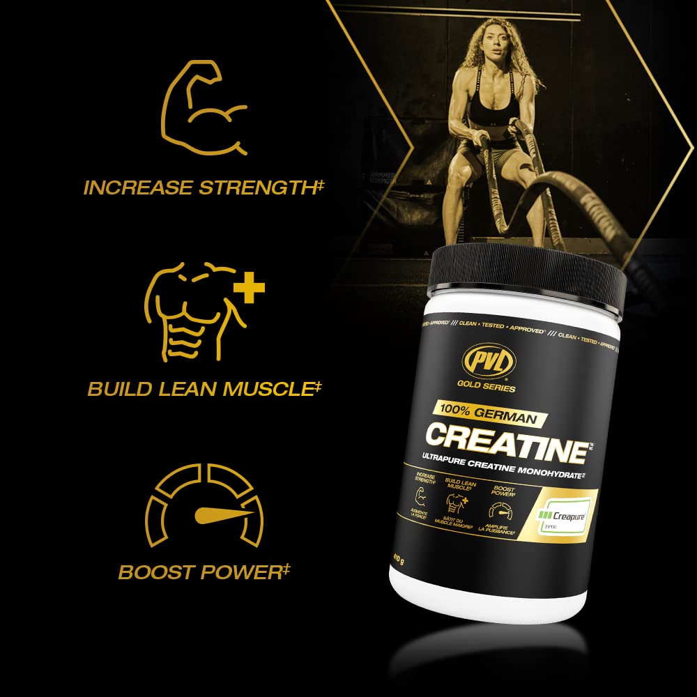 PVL Creapure Creatine Powder | 100% German Creatine Monohydrate, Canadian-Owned, Informed-Choice Tested, Unflavoured Supplement powder – 48 Servings - 240 g 🍁 All In One Marketplace Canada