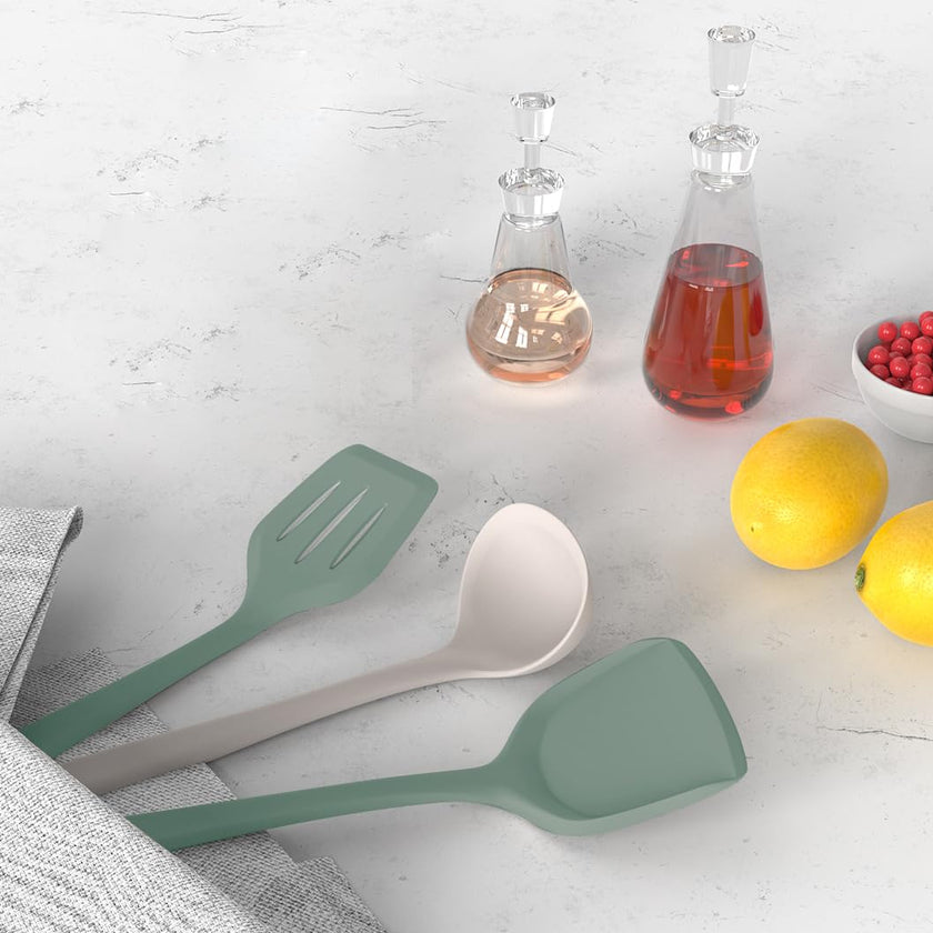 Silicone Cooking Utensils Set - 446°F Heat Resistant Silicone Kitchen Utensils,Spatula,Spoon, All Clad Kitchen Utensil Sets Gadgets Tools for Nonstick Cookware,Dishwasher Safe BPA Free (Multicolor) 🍁 All In One Marketplace Canada