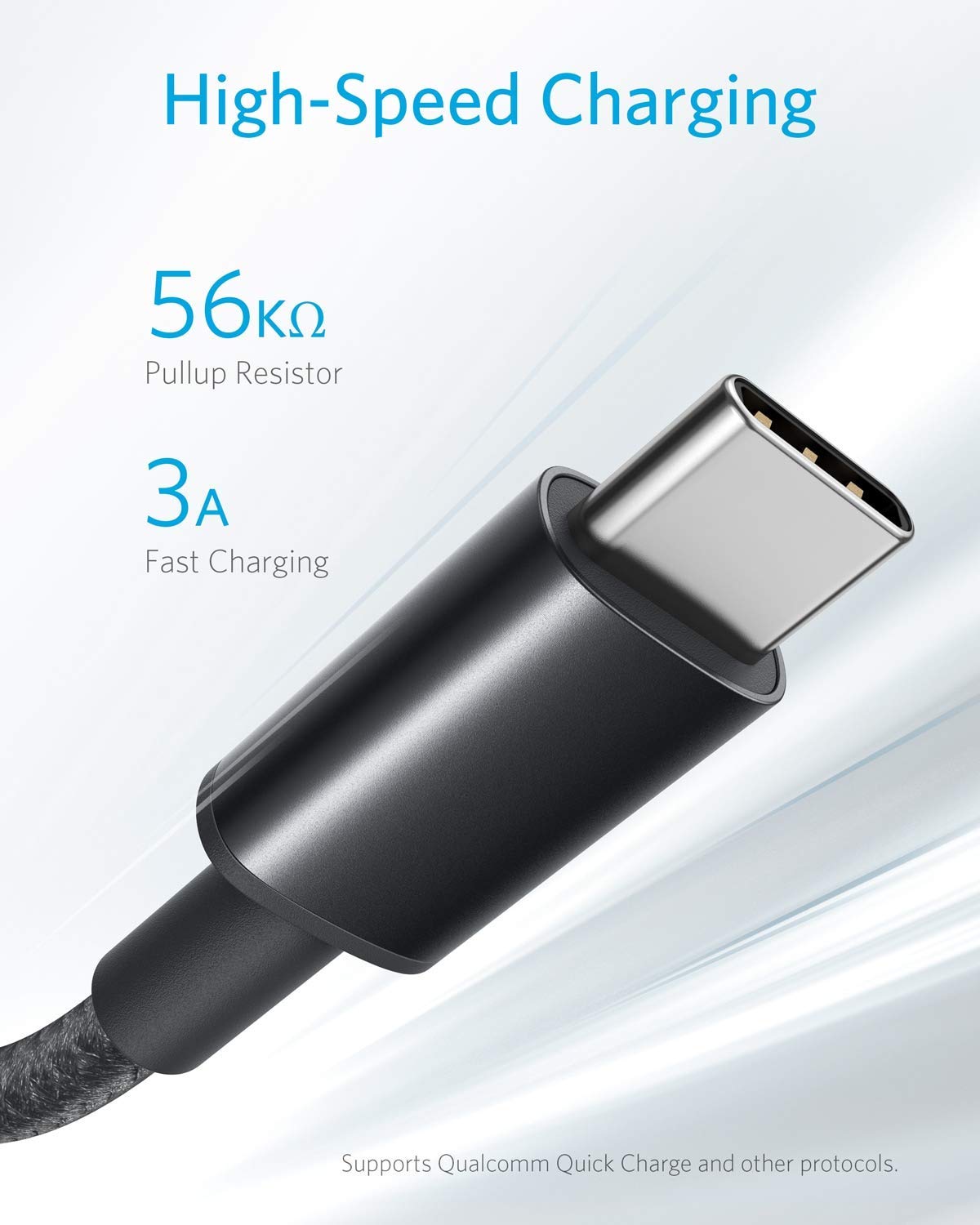 Anker Cable [5 Pack, 6FT], USB A to USB C Cable for Samsung Galaxy S10 S10+, LG V30, Beats Fit Pro and More (Black) 🍁 All In One Marketplace Canada